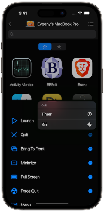 More Menu